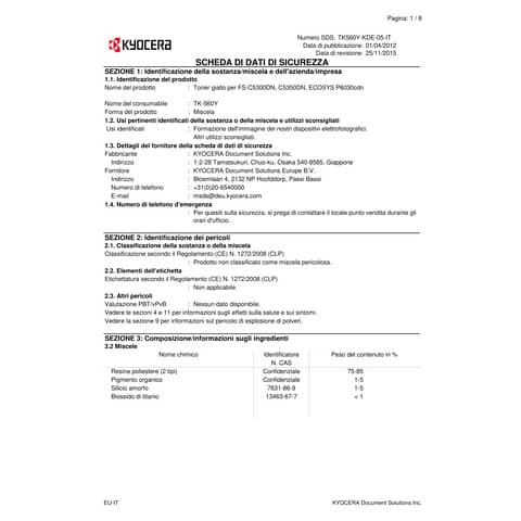 Toner TK-560Y Kyocera-Mita giallo  1T02HNAEU0